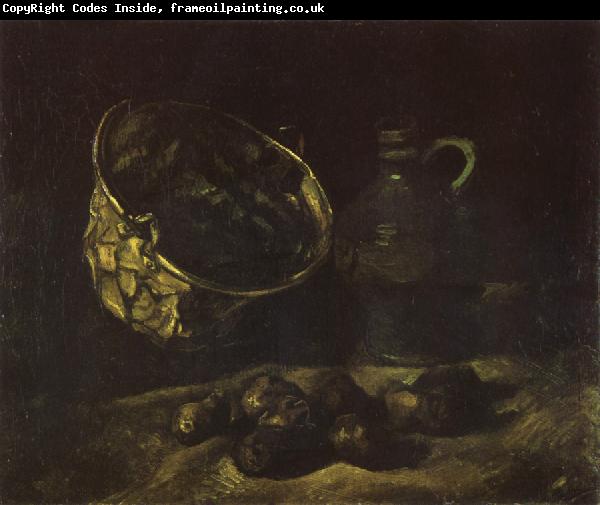 Vincent Van Gogh Still life with Copper Kettle,Jar and Potatoes (nn040